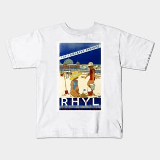 Sunny Rhyl North Wales 1935 Vintage Kids T-Shirt